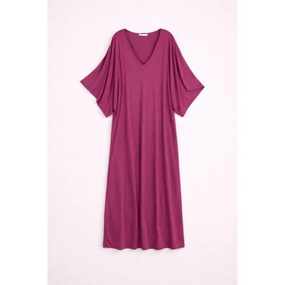 NWT Natori‎ Swim Cover Up T-Shirt Dress Women Sz XL Magenta Swim Beach - Picture 2 of 9